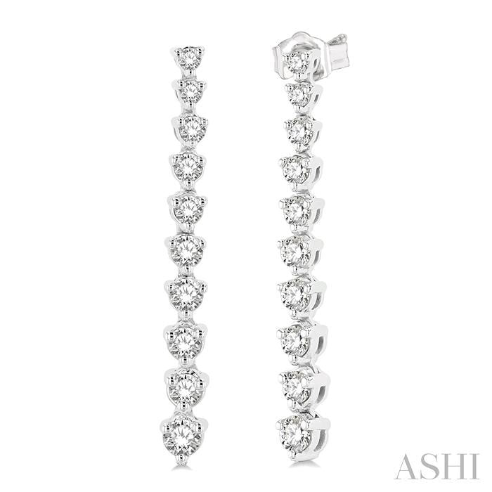 ASHI Riviera Diamond Long Earrings 992J3PPFGERWG