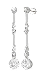 Parkplace Jewelers Round Shape Lovebright Diamond Long Earrings 686D2PPFGERWG