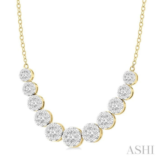 ASHI Lovebright Essential Diamond Smile Necklace 99361PPFGNKYW-1.50