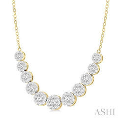 ASHI Lovebright Essential Diamond Smile Necklace 99361PPFGNKYW-1.50
