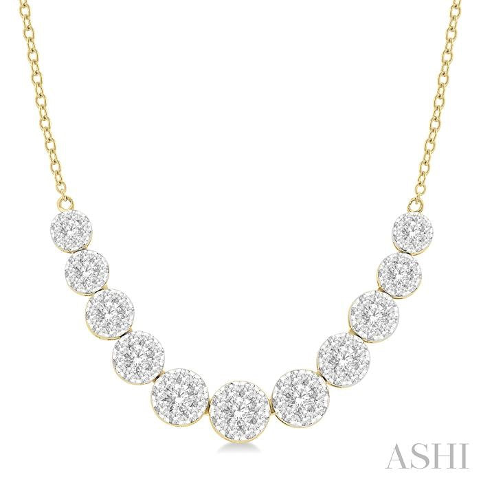 ASHI Lovebright Essential Diamond Smile Necklace 99361PPFGNKYW-1.50