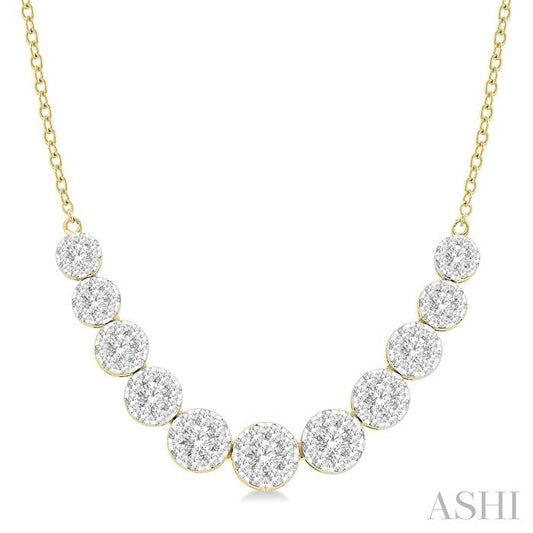 ASHI Lovebright Essential Diamond Smile Necklace 99361PPFGNKYW-1.50