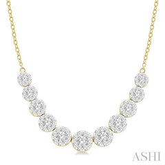 ASHI Lovebright Essential Diamond Smile Necklace 99361PPFGNKYW-1.50