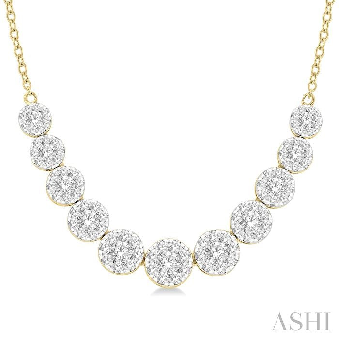 ASHI Lovebright Essential Diamond Smile Necklace 99361PPFGNKYW-1.50