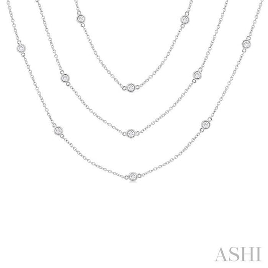 ASHI Diamond Station Long Necklace 993E2PPFGNKWG