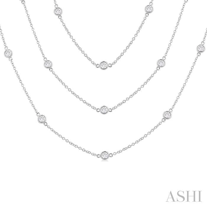 ASHI Diamond Station Long Necklace 993E3PPFGNKWG