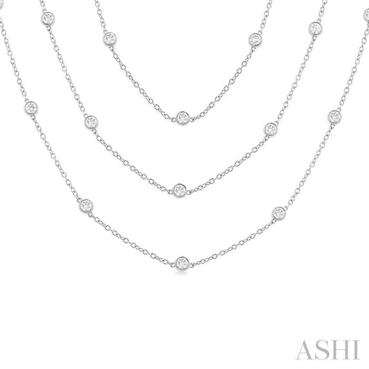 ASHI Diamond Station Long Necklace 993E5PPFGNKWG