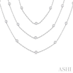 ASHI Diamond Station Long Necklace 993E5PPFGNKWG