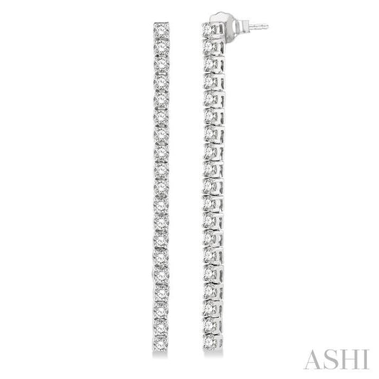 ASHI Diamond Tennis Long Earrings 993J0PPFGERWG-2.00