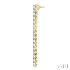 ASHI Diamond Tennis Long Earrings 993J0PPFGERYG-3.00