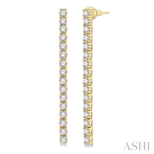 ASHI Diamond Tennis Long Earrings 993J0PPFGERYG-3.00