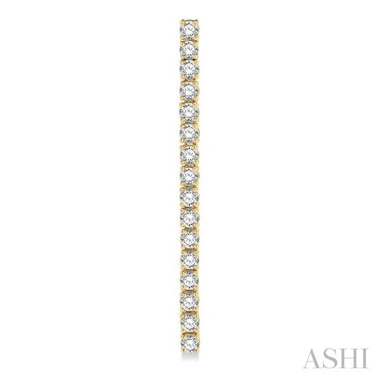 ASHI Diamond Tennis Long Earrings 993J0PPFGERYG-3.00