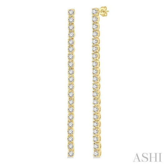 ASHI Diamond Tennis Long Earrings 993J1PPFGERYG