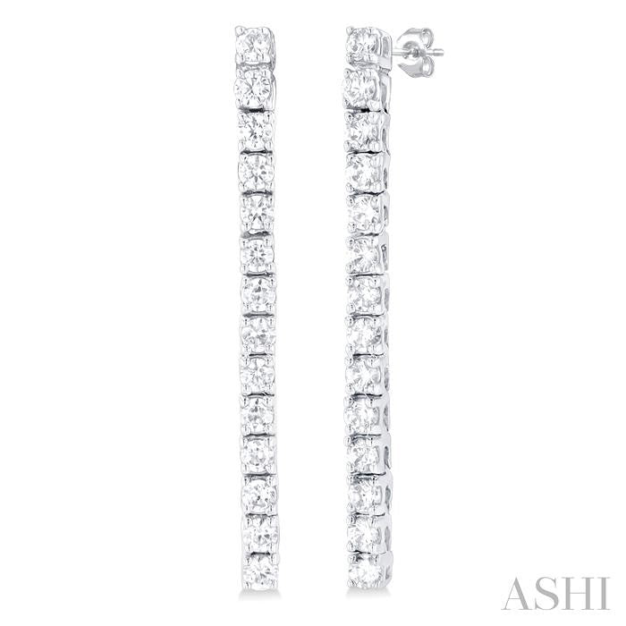 ASHI Diamond Tennis Long Earrings 993J3PPFGERWG