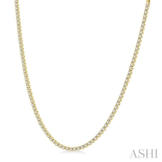 ASHI Diamond Tennis Necklace 993J3PPFGNKYG