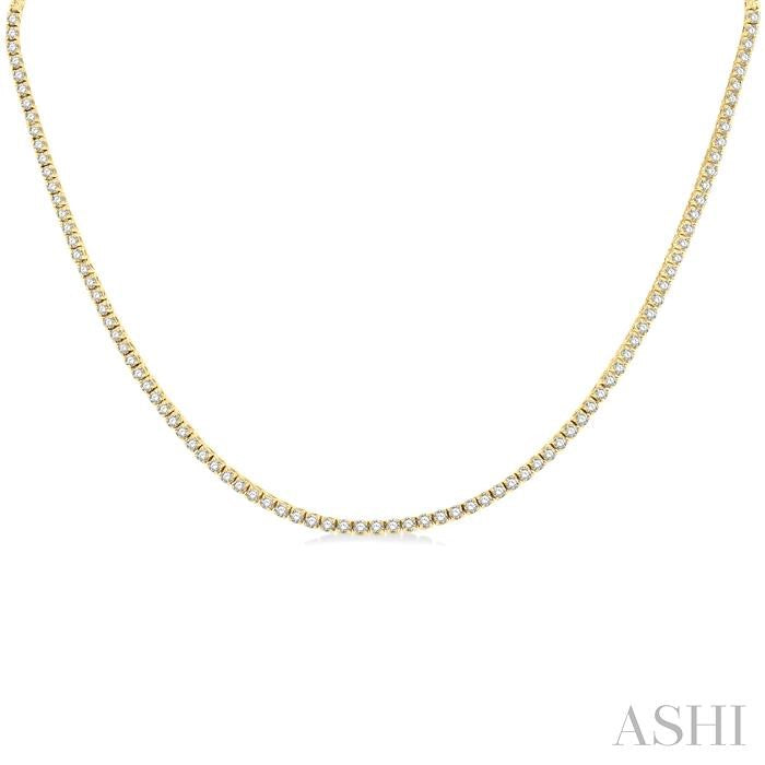 ASHI Diamond Tennis Necklace 993J7PPFGNKYG