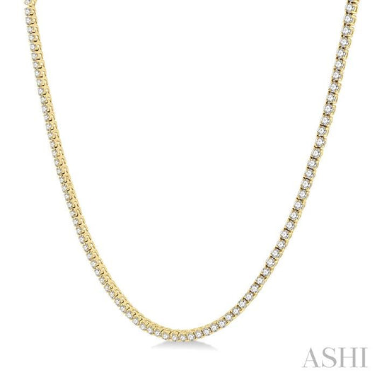 ASHI Diamond Tennis Necklace 993JMPPFHNKYG-10