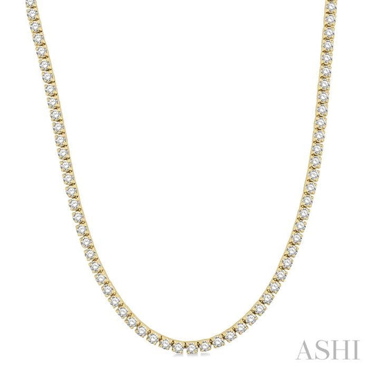 ASHI Diamond Tennis Necklace 993JMPPFHNKYG-10