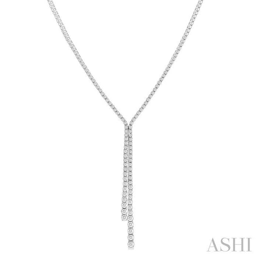 ASHI Diamond Lariat Y Necklace 993V3PPFGNKWG