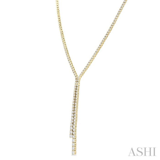 ASHI Diamond Lariat Y Necklace 993V3PPFGNKYG