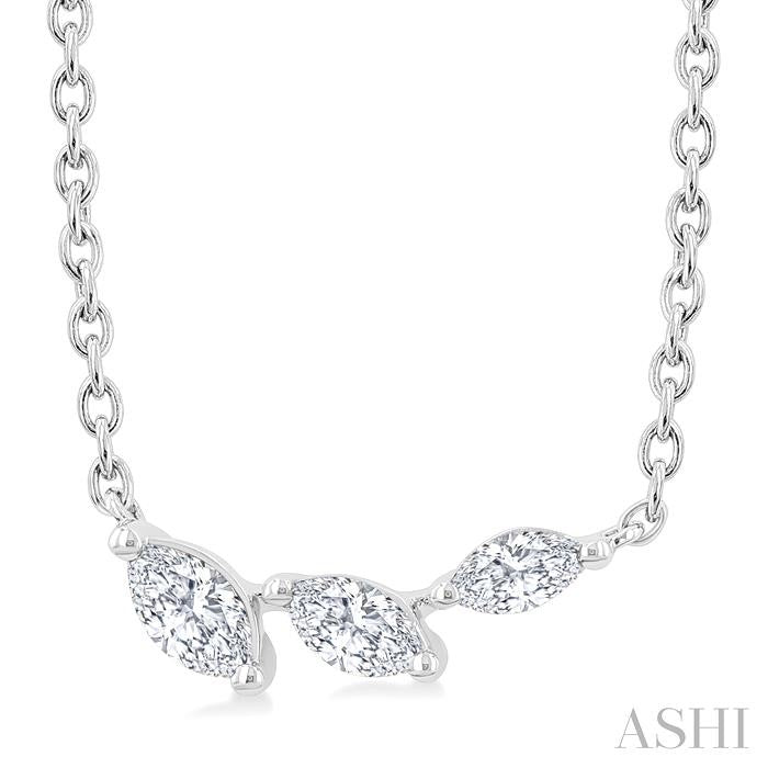 ASHI Marquise Shape Diamond Fashion Necklace 993Z0PPFGNKWG