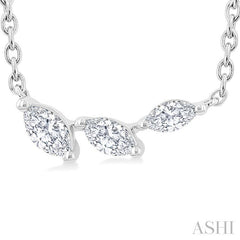 ASHI Marquise Shape Diamond Fashion Necklace 993Z0PPFGNKWG