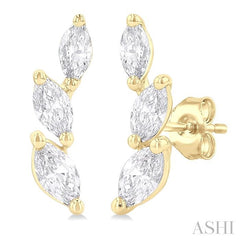 ASHI Marquise Shape Diamond Fashion Ear Climbers 993Z5PPFGERYG