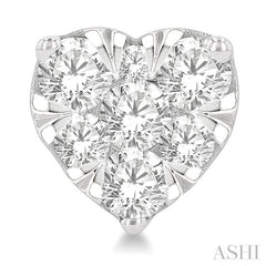 ASHI Heart Shape Lovebright Essential Diamond Stud Earrings 99411PPFGERWG
