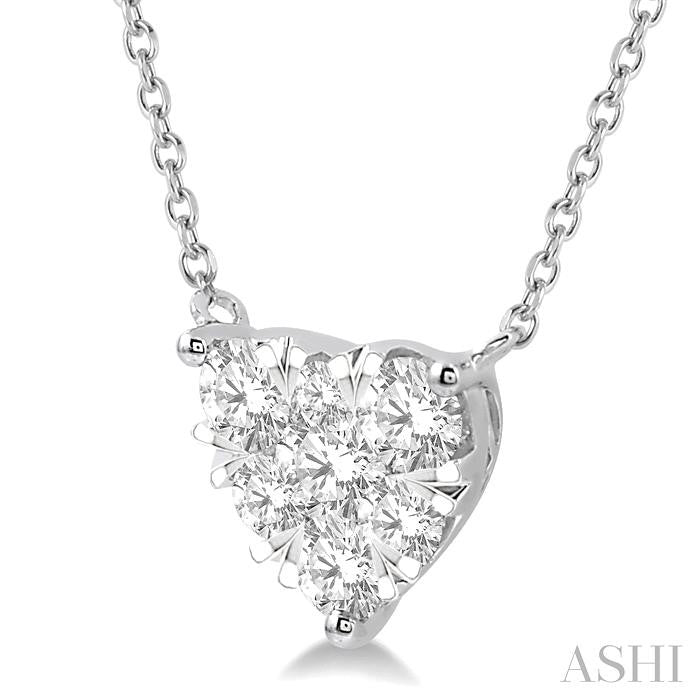 ASHI Heart Shape Lovebright Essential Diamond Pendant 99411PPFGNKWG