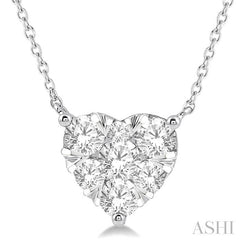 ASHI Heart Shape Lovebright Essential Diamond Pendant 99411PPFGNKWG