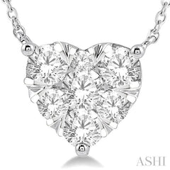 ASHI Heart Shape Lovebright Essential Diamond Pendant 99411PPFGNKWG