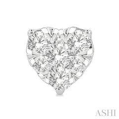 ASHI Heart Shape Lovebright Essential Diamond Stud Earrings 99415PPFGERWG