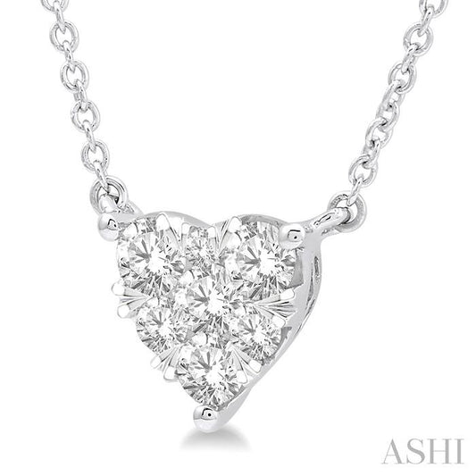 ASHI Heart Shape Lovebright Essential Diamond Pendant 9941HPPFGNKWG