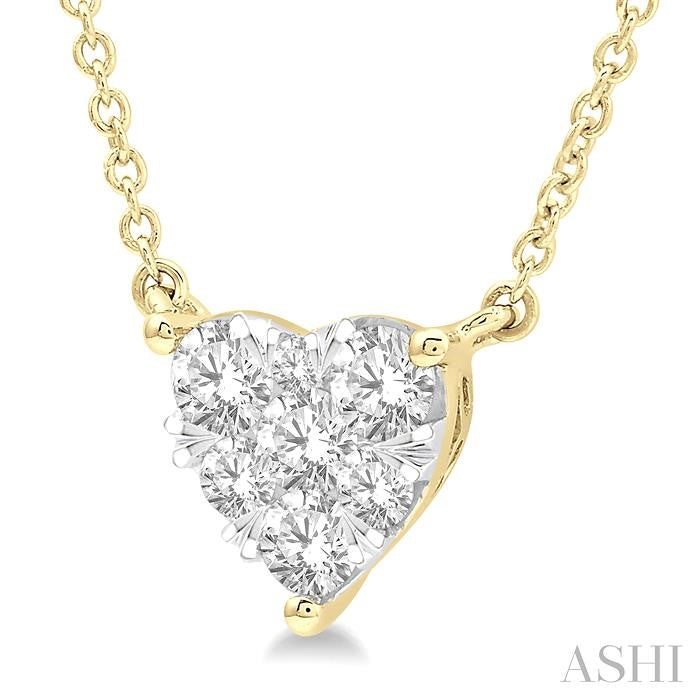 ASHI Heart Shape Lovebright Essential Diamond Pendant 9941HPPFGNKYW