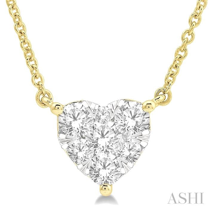 ASHI Heart Shape Lovebright Essential Diamond Pendant 9941HPPFGNKYW