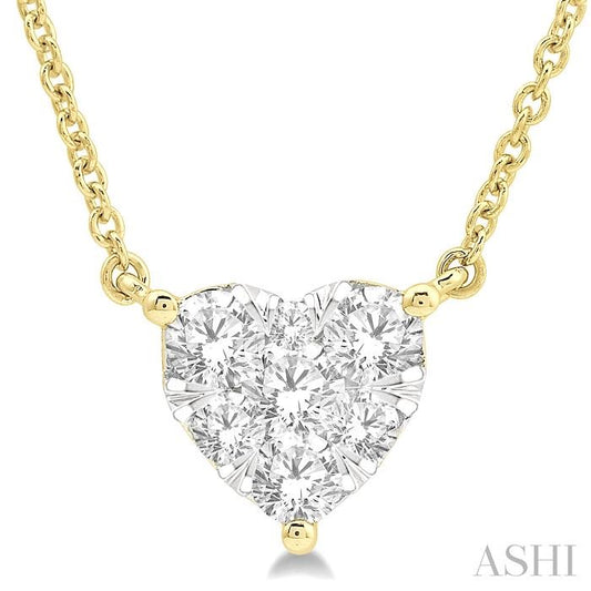 ASHI Heart Shape Lovebright Essential Diamond Pendant 9941HPPFGNKYW
