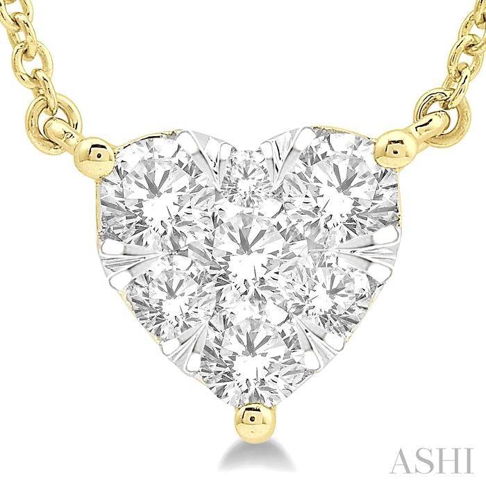 ASHI Heart Shape Lovebright Essential Diamond Pendant 9941HPPFGNKYW