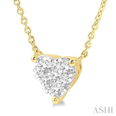 ASHI Heart Shape Lovebright Essential Diamond Pendant 9941QPPFGNKYW