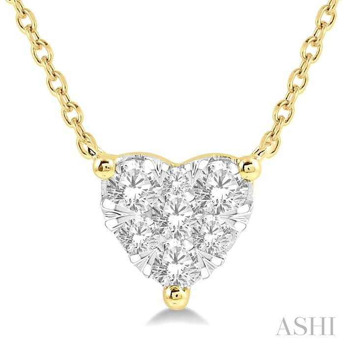ASHI Heart Shape Lovebright Essential Diamond Pendant 9941QPPFGNKYW