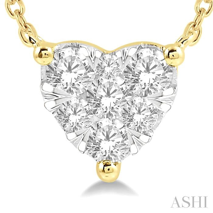 ASHI Heart Shape Lovebright Essential Diamond Pendant 9941QPPFGNKYW