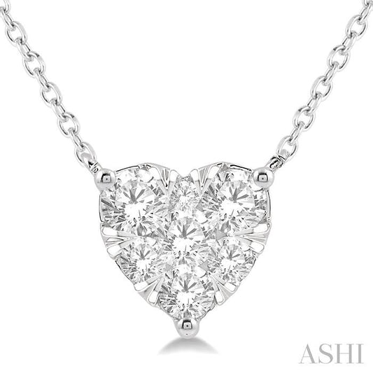 ASHI Heart Shape Lovebright Essential Diamond Pendant 9941VPPFGNKWG