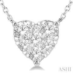 ASHI Heart Shape Lovebright Essential Diamond Pendant 9941VPPFGNKWG