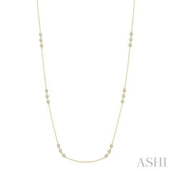 ASHI 3 Stone Diamond Station Necklace 994C1PPFGNKYG