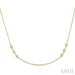 ASHI 3 Stone Diamond Station Necklace 994CHPPFGNKYG