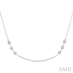 ASHI 3 Stone Diamond Station Necklace 994CVPPFGNKWG