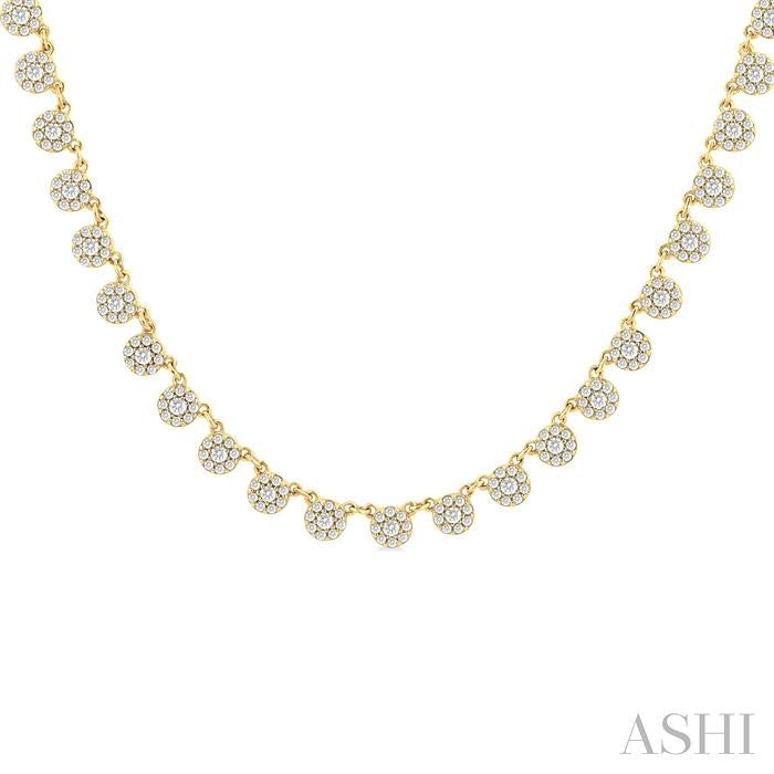 ASHI Halfway Cluster Diamond Necklace 994W1PPFGNKYG-1.25