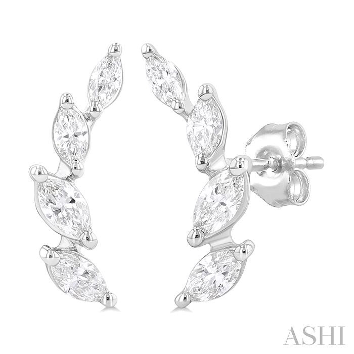 ASHI Marquise Shape Diamond Fashion Ear Climbers 994Z3PPFGERWG