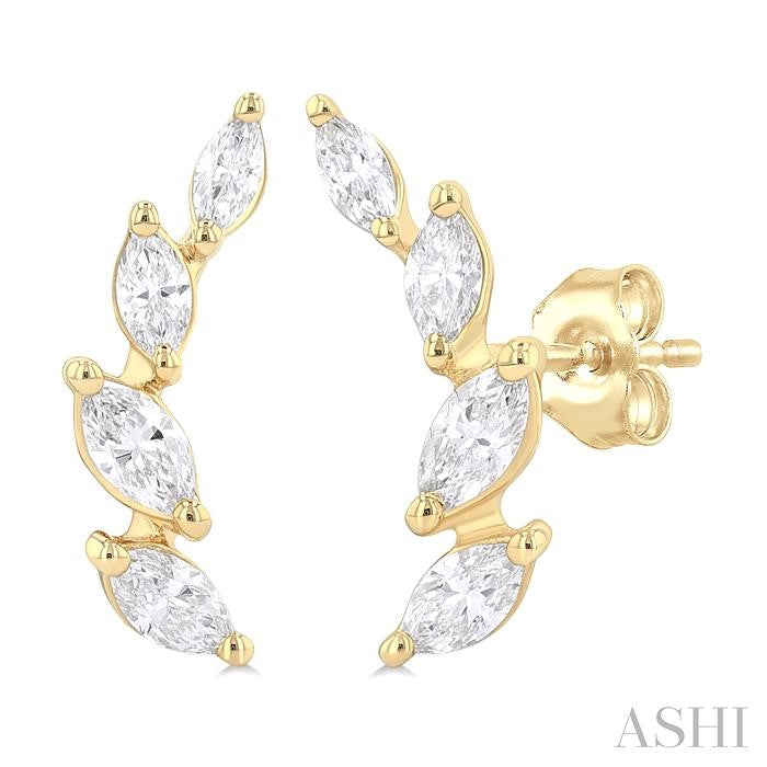 ASHI Marquise Shape Diamond Fashion Ear Climbers 994Z3PPFGERYG