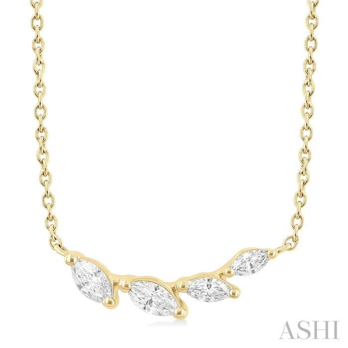 ASHI Marquise Shape Diamond Fashion Necklace 994ZQPPFGNKYG