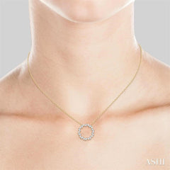 ASHI Circle Scatter Baguette Diamond Pendant 9956HPPTGNKYG